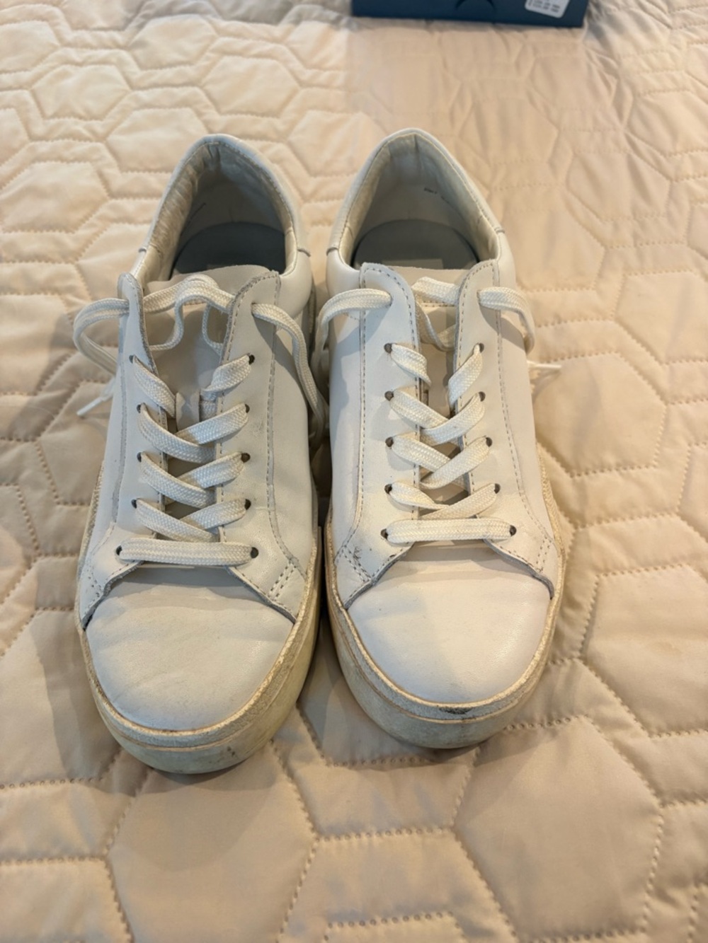 Dolce Vita White Leather Sneakers